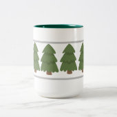 Groene boom tweekleurige koffiemok (Center)