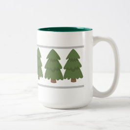 Groene Boom Tweekleurige Koffiemok