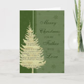 Groene Boom Vader Vrolijke Kerstmis Kaart (Voorkant)