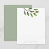 Groene boom verliest eenvoudig notitiekaartje (Voorkant / Achterkant)