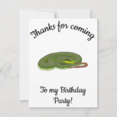 Groene boomadder Gefeliciteerd met je verjaardag  Bedankkaart (Voorkant)