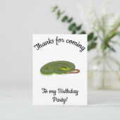 Groene boomadder Gefeliciteerd met je verjaardag  Bedankkaart (Staand voorkant)