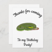 Groene boomadder Gefeliciteerd met je verjaardag  Bedankkaart (Voorkant / Achterkant)