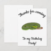 Groene boomadder Gelukkige verjaardag Bedankkaart (Voorkant / Achterkant)