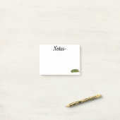 Groene boomadder post-it® notes (Op bureau)