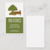 Groene boombank aanpasbare visitekaartjes (Voorkant / Achterkant)