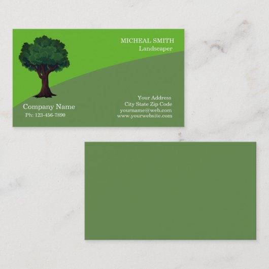 Groene boomgaarden Ingekweekte zorg en landschap Visitekaartje (Voorkant / Achterkant)