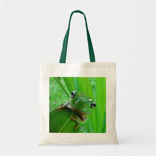 Groene Boomkikker Boodschappentas Tote Bag (Voorkant)