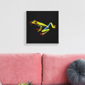 Groene boomkikker canvas afdruk (Insitu (Woonkamer))