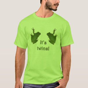 Groene boomkikker Het is tweeling! Nieuwe T-shirt