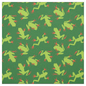 Groene boomkikker met patroon stof (Swatch)