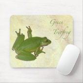 Groene boomkikker Mousepad Muismat (Met muis)