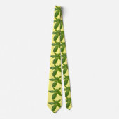 Groene boomkikker op leder, Stropdas (Voorkant)