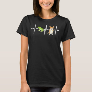 Groene Boomkikker Pembroke Welsh Corgi Hartslag Ho T-shirt