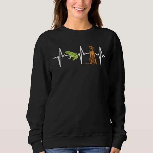 Groene boomkikker Rhodesian Ridgeback Heartbeat Do Trui (Voorkant)