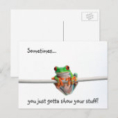 Groene boomkikker - Soms... Briefkaart (Voorkant / Achterkant)