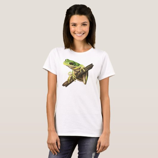 Groene boomkikker t-shirt (Voorkant volledig)