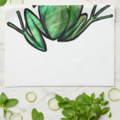 Groene boomkikker theedoek (Gevouwen)
