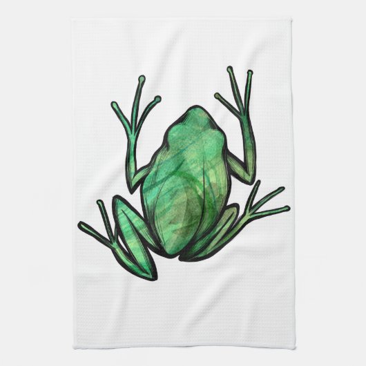 Groene boomkikker theedoek (Verticaal)