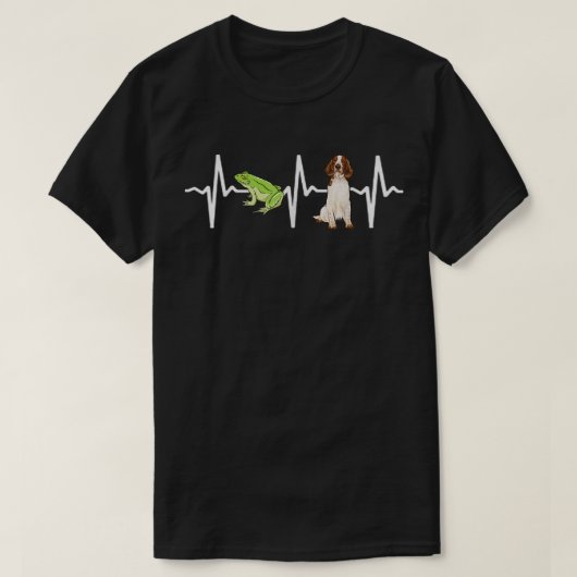 Groene boomkikker Welsh Springer Spaniel Heartbeat T-shirt (Design voorkant)