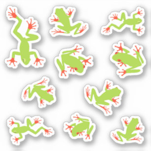 Groene boomkikkers sticker