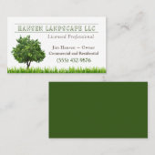 Groene boomlandschapsarchitectuur visitekaartje (Voorkant / Achterkant)