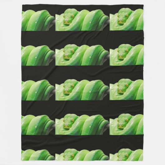 groene boompython fleece deken (Voorkant)