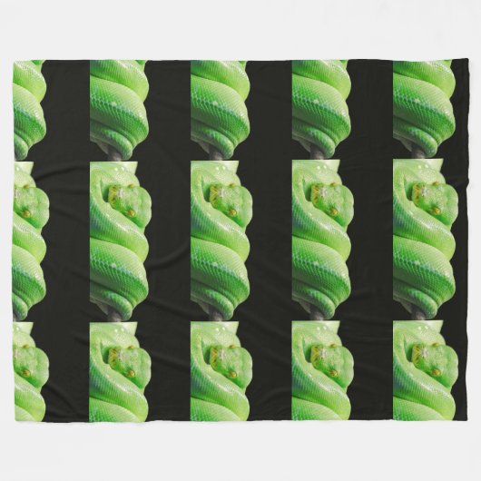 groene boompython fleece deken (Voorkant (Horizontaal))