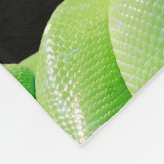 groene boompython fleece deken (Hoek)
