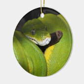 Groene boompython keramisch ornament (Links)