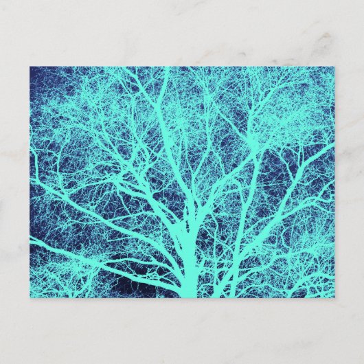 Groene boomsilhouet briefkaart (Voorkant)