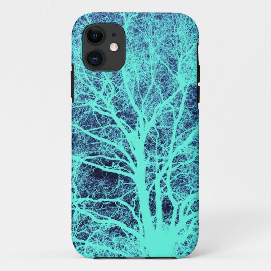 Groene boomsilhouet Case-Mate iPhone case (Achterkant)