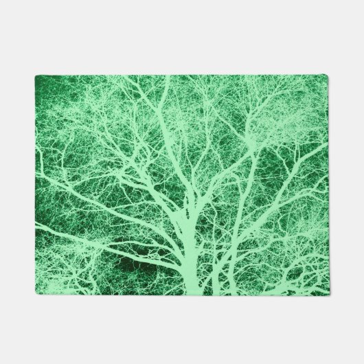 Groene boomsilhouet deurmat (Voorkant)