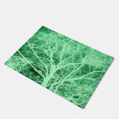 Groene boomsilhouet deurmat (Schuin)