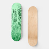 Groene boomsilhouet persoonlijk skateboard (Voorkant)