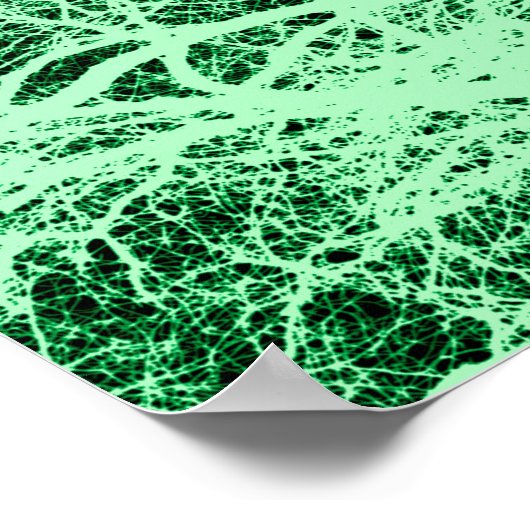 Groene boomsilhouet poster (Hoek)