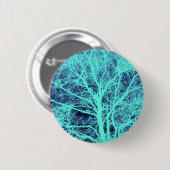 Groene boomsilhouet ronde button 5,7 cm (Voorkant /achterkant)