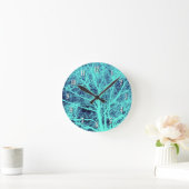 Groene boomsilhouet ronde klok (Huis)