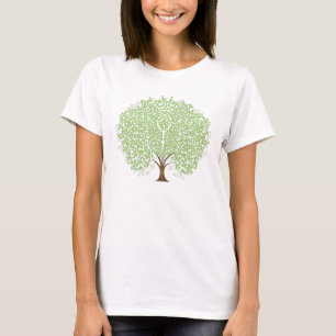 Groene boomstam t-shirt