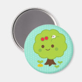 Groene boomstammen magneet (Voorkant / Achterkant)