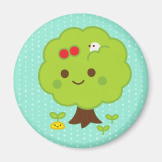 Groene boomstammen magneet