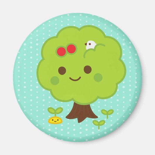 Groene boomstammen magneet (Voorkant)