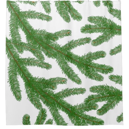 Groene boomtakken douchegordijn (Voorkant)