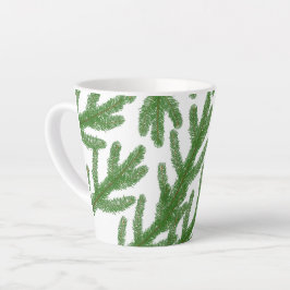 Groene boomtakken latte mok
