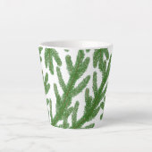 Groene boomtakken latte mok (Voorkant)