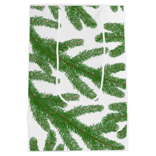 Groene boomtakken medium cadeauzakje (Achterkant)