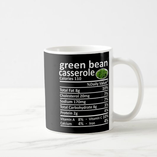 Groene Boon Casserole Voeding Voedingsfeiten Grapp Koffiemok (Rechts)