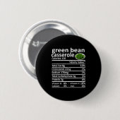 Groene Boon Casserole Voeding Voedingsfeiten Grapp Ronde Button 5,7 Cm (Voorkant /achterkant)