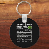 Groene Boon Casserole Voeding Voedingsfeiten Grapp Sleutelhanger (Voorkant)