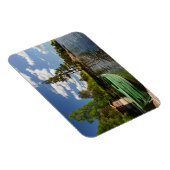 Groene boot in een fjord in Noorwegen Magneet (Rechterzijde)